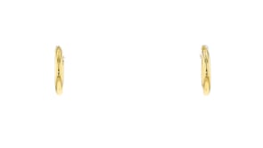 Italian 2mm 18kt Yellow Gold Hoop Earrings