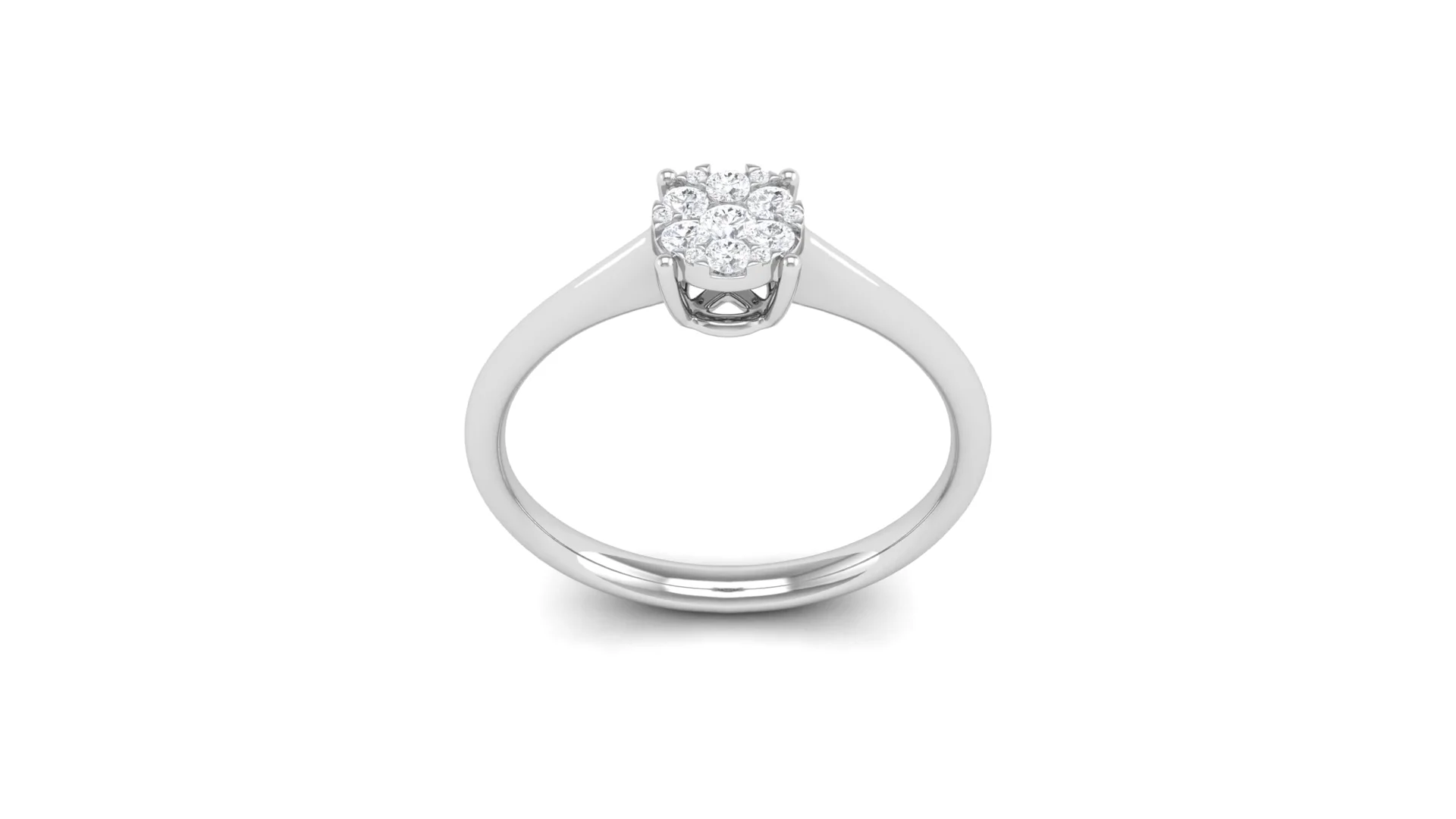 Anillo Compromiso Oro Blanco 14K BIZZARRO