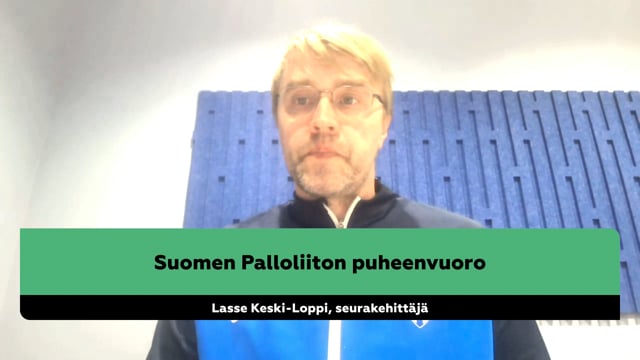 Lasse Keski-Loppi: Suomen Palloliiton puheenvuoro Yhteispeliä-webinaarissa