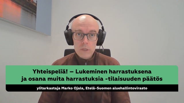 Marko Ojala: Yhteispeliä! – Lukeminen harrastuksena ja osana muita harrastuksia -tilaisuuden päätös