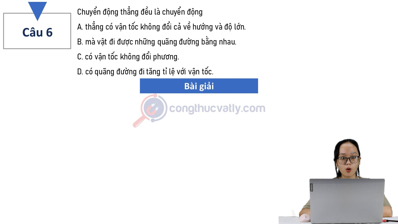 Chuyển động thẳng đều là chuyển động