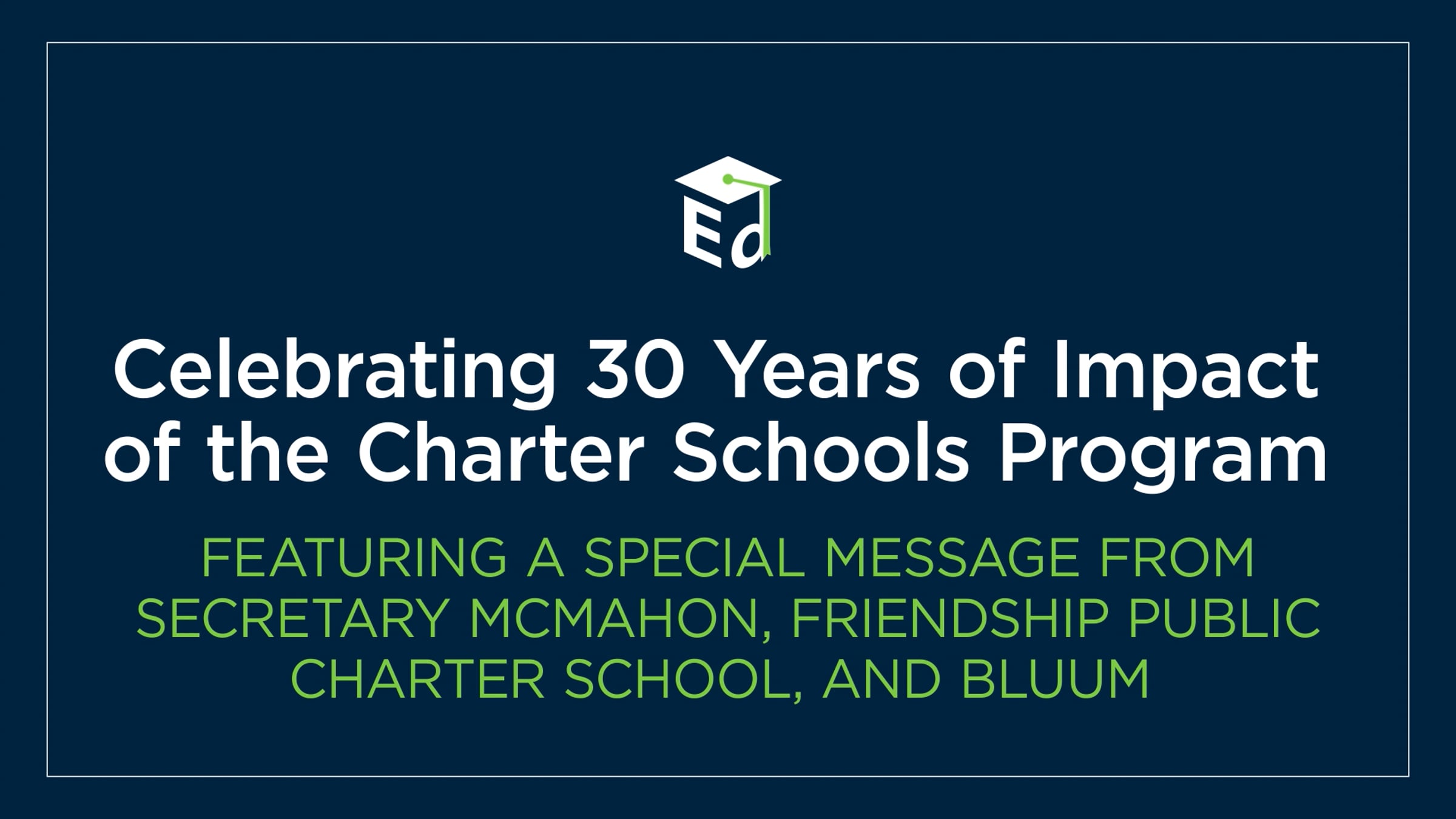 NCSW 2025 | Celebrating 30 Years of Impact of the Charter Schools ...