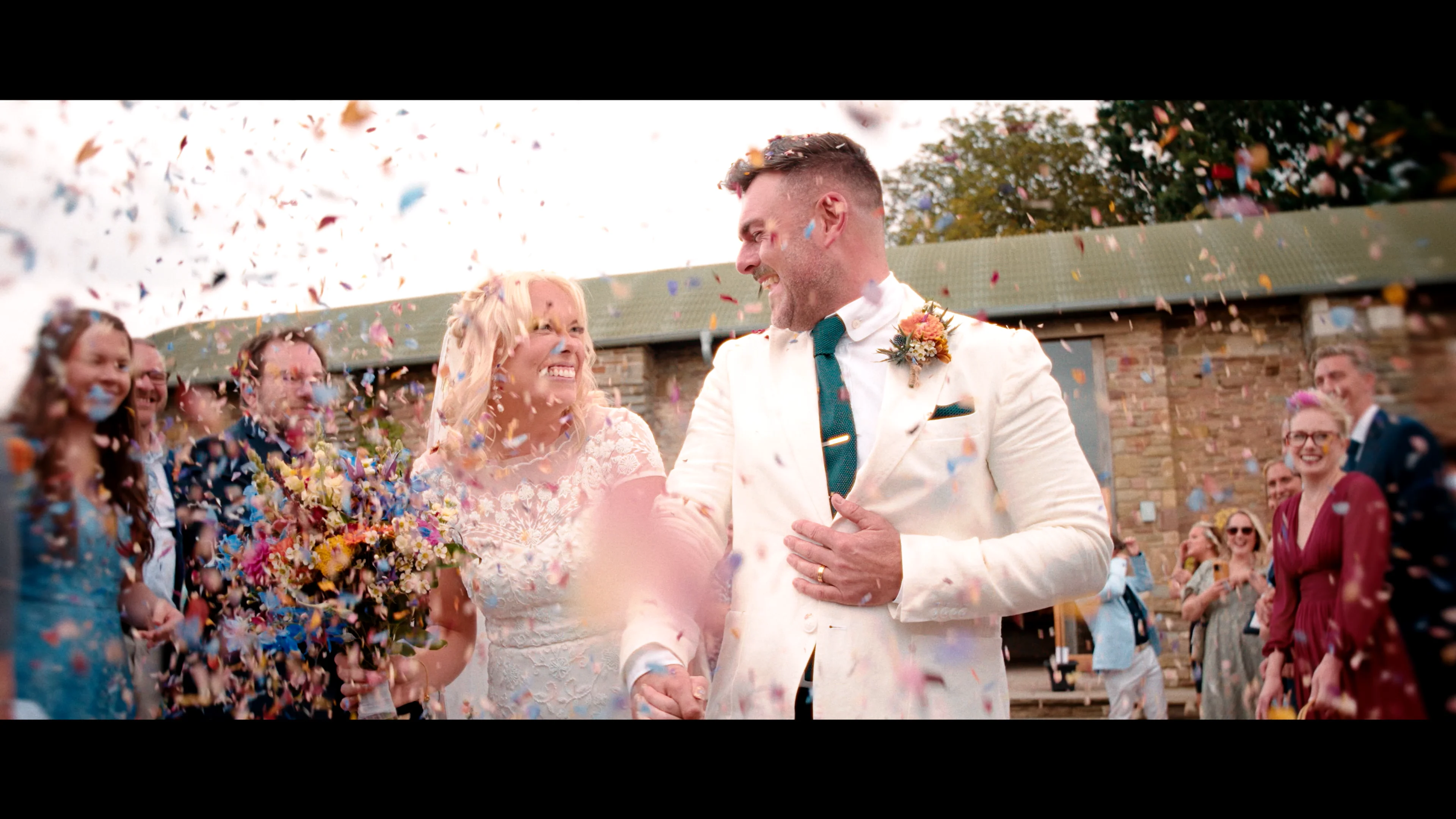 Rich & Hayley wedding film still, Naas Court Farm
