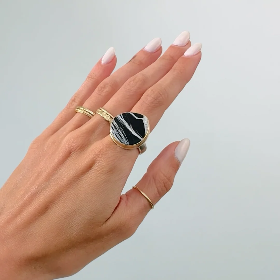 White Buffalo Turquoise Ring by Jamie Joseph - NEWTWIST