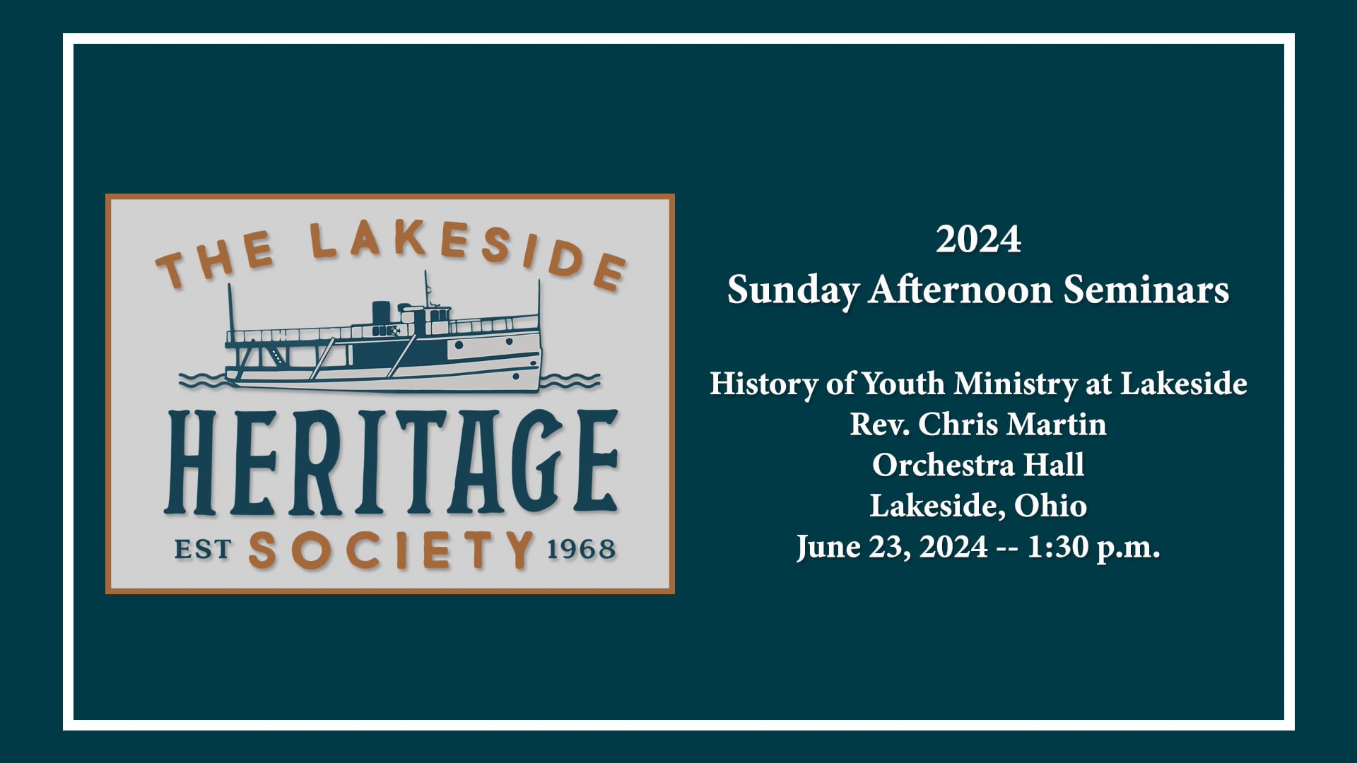 History of Youth Ministry at Lakeside