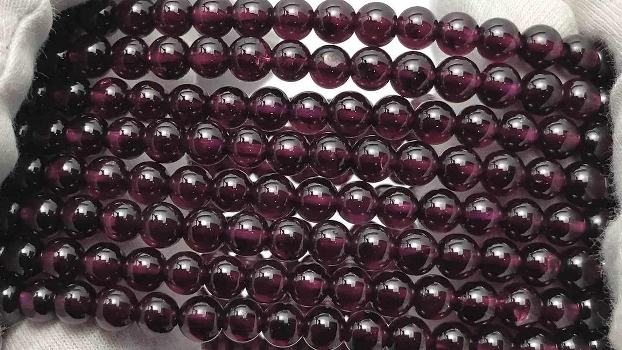 ロードライトガーネット ラウンド5mm 1連｜天然石ビーズの卸問屋・通販