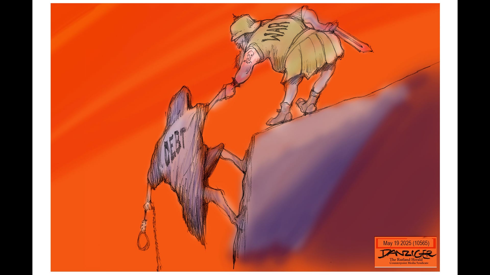 Danziger Live-Cartoon: War And Debt
