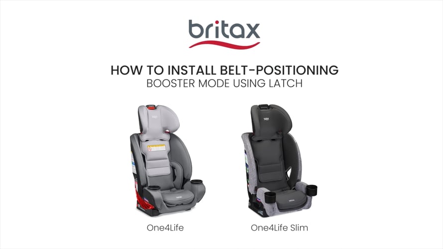 How to Install Britax One4Life & One4Life Slim All-in-One Car Seats,  Booster Mode w/ Lower Anchors