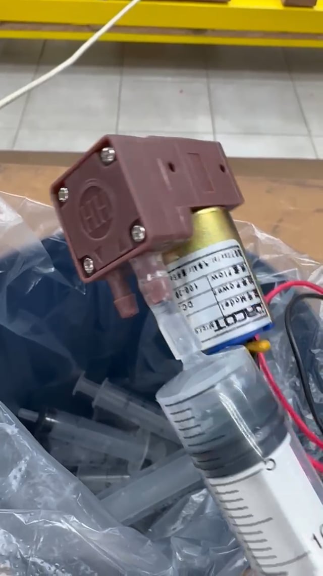 Ink Pump Unblock by Cleaning Liquid with Syringe