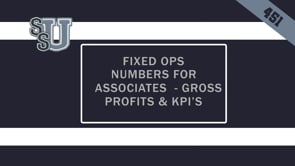 451 Fixed Ops Numbers for Service Advisors