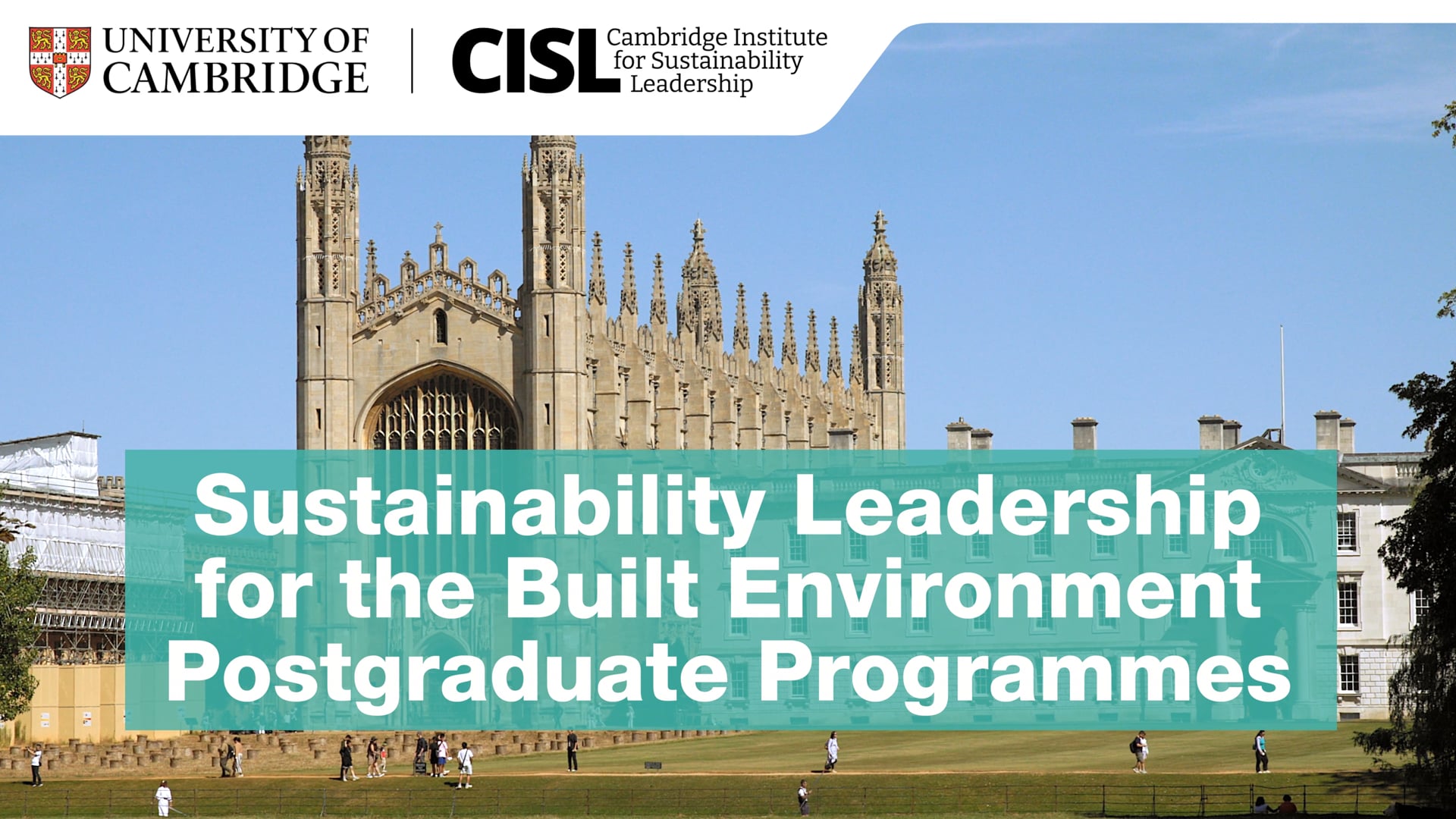 Sustainable Built Environment course at CISL University of Cambridge