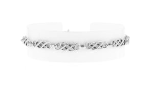 14kt White Gold Double-Infinity Link Bracelet