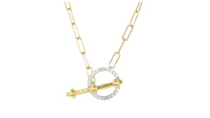 .25 ct. t.w. Diamond Toggle Necklace in 18kt Gold Over Sterling