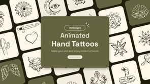 Animated Hand Drawn Tattoos Art Set, a Solid Icon by Vectors Market (Thumbnail 4 of 4)