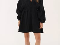 Black muslin dress with long sleeves | My Jewellery