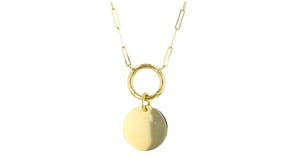 Italian 14kt Yellow Gold Personalized Disc Charm