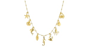 Italian 18kt Gold Vermeil Sea Life Charm Necklace