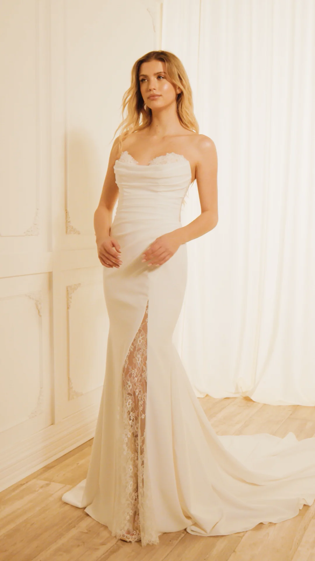 Style M2563 Fit and Flare Wedding Dress | Mikaella Bridal