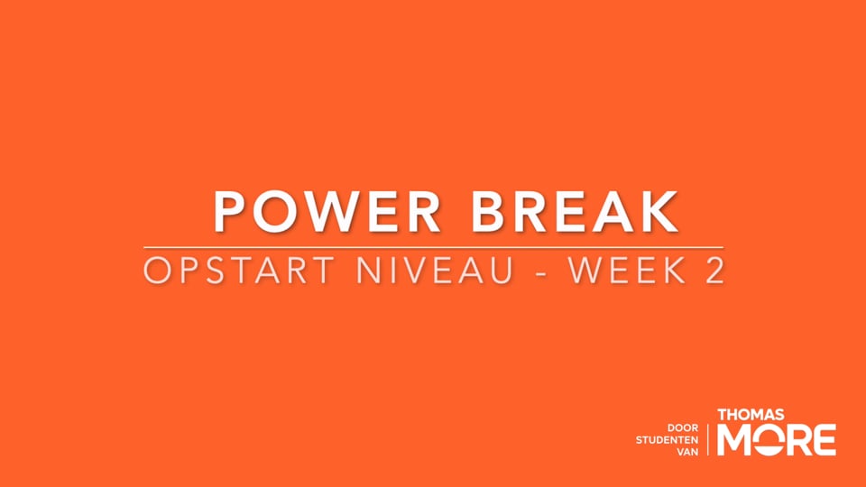 Opstart niveau training 2