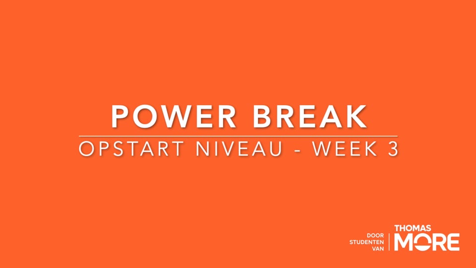 Opstart niveau training 3