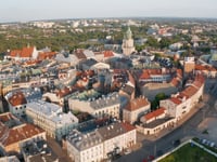 Lublin, przelot nad Starym Miastem