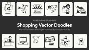 Animated Shopping Drawing Set, an Outline Icon by Vectors Market (Thumbnail 5 of 5)