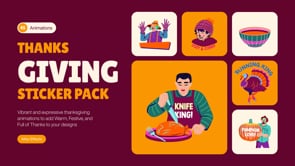 Animated Thanksgiving Stickers Set, an Emoji Icon by Brickclay (Thumbnail 4 of 4)