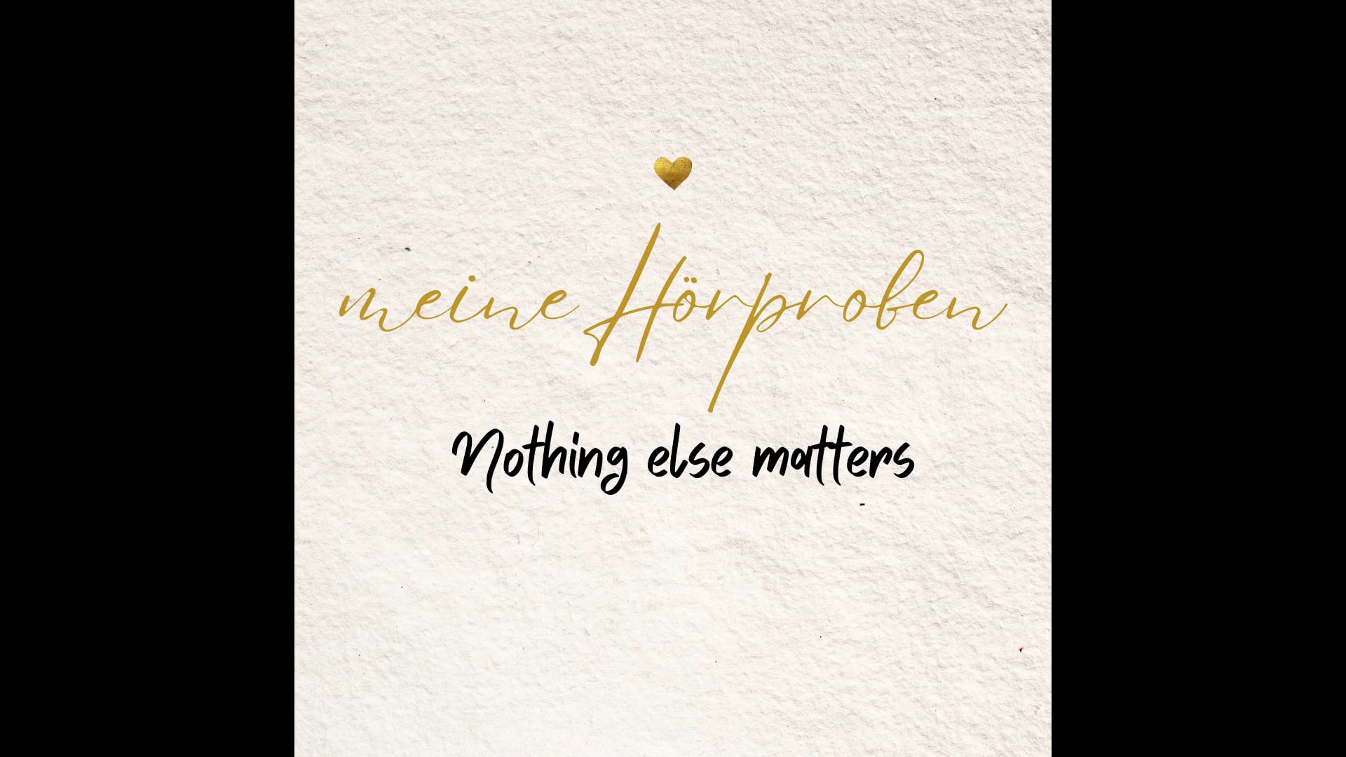 Nothing else matters