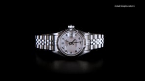 Pre-Owned Rolex Datejust Womens 26mm Automatic Stainless Steel and 18kt White Gold Watch