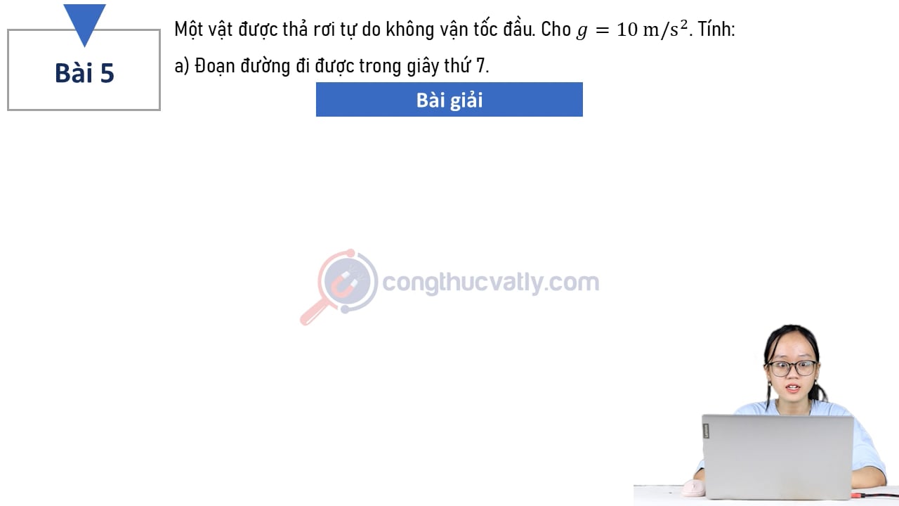 Một vật được thả rơi tự do không vận tốc đầu. Cho g = 10 m/s^2. Tính thời gian cần thiết để vật rơi 45 m cuối cùng.