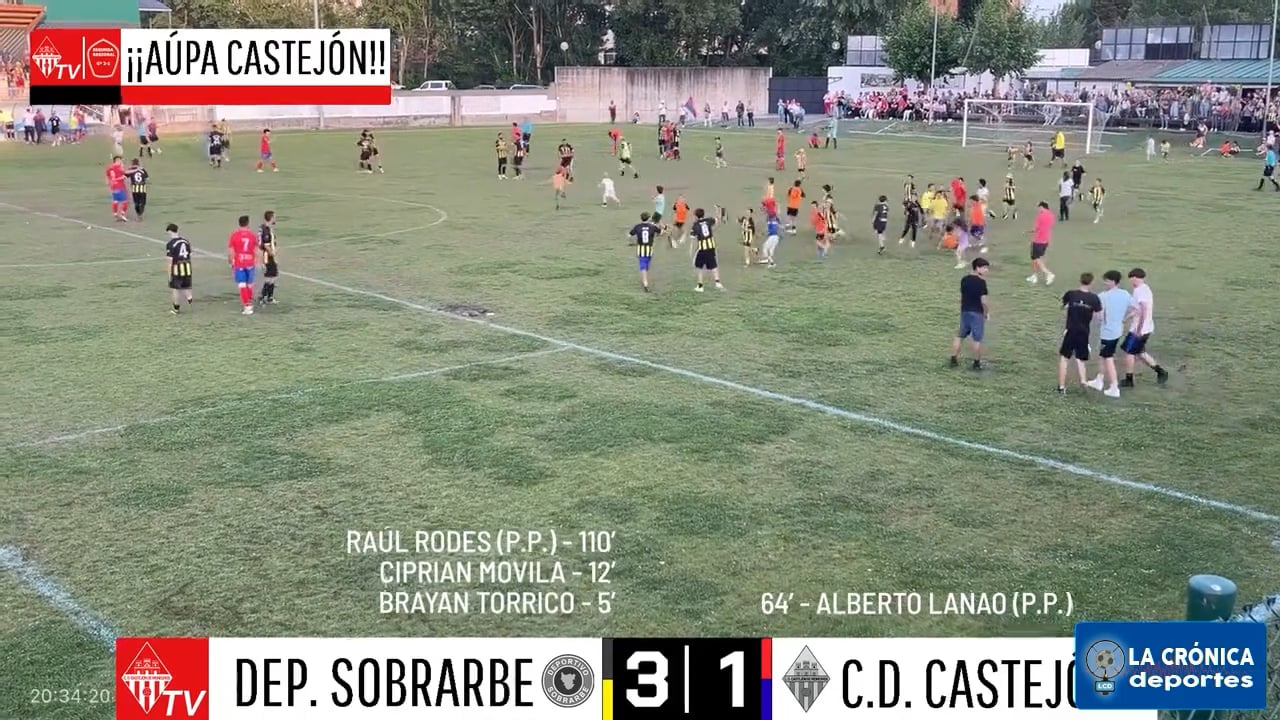 (RESUMEN Y GOLES) Deportivo Sobrarbe 3-1 Castejón de Monegros / Semifinal VUELTA PlayOff de Ascenso a 1ª Regional