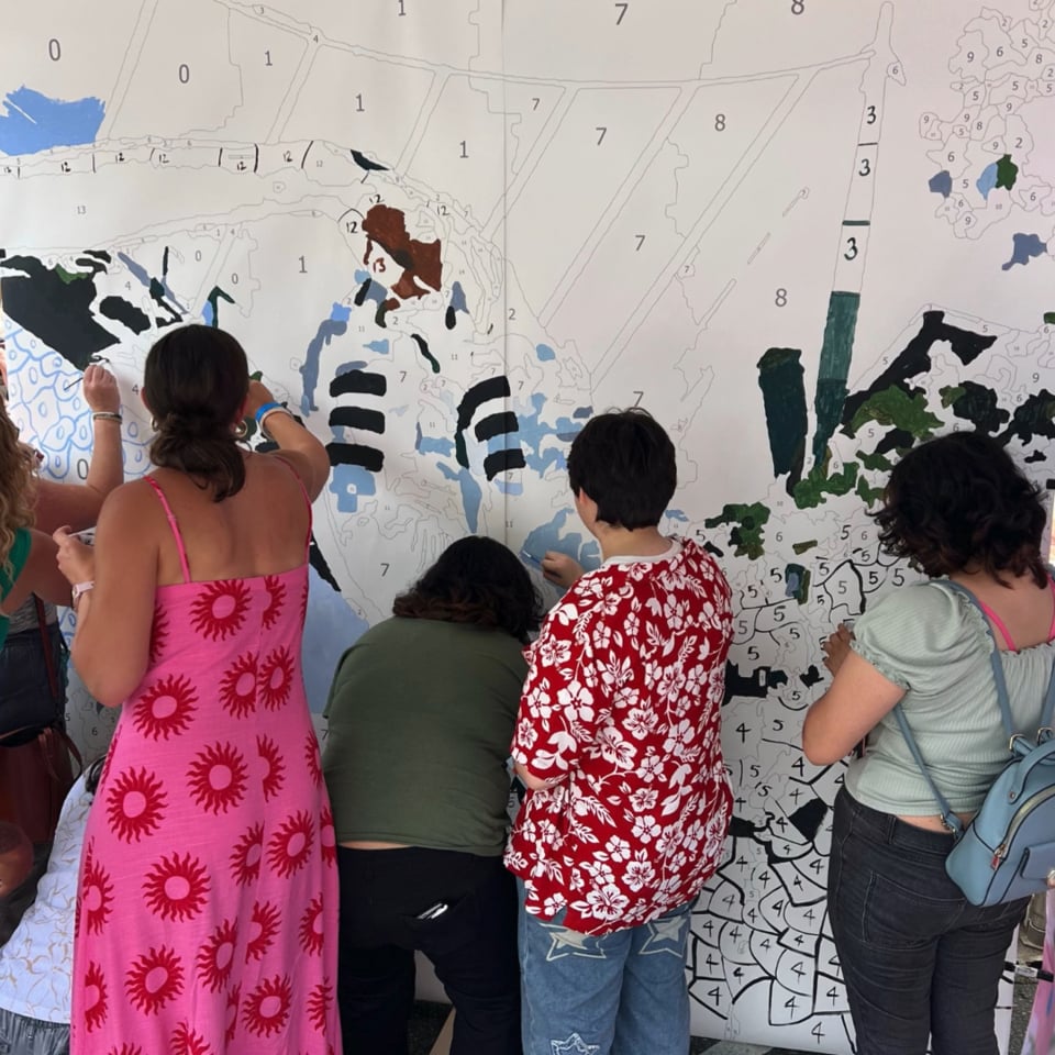 Adidas Paint-By-Numbers Mural