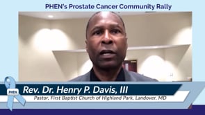 Pastor of the First Baptist Church of Highland Park Emphasizes How Prostate Cancer Has the Largest Racial Disparity