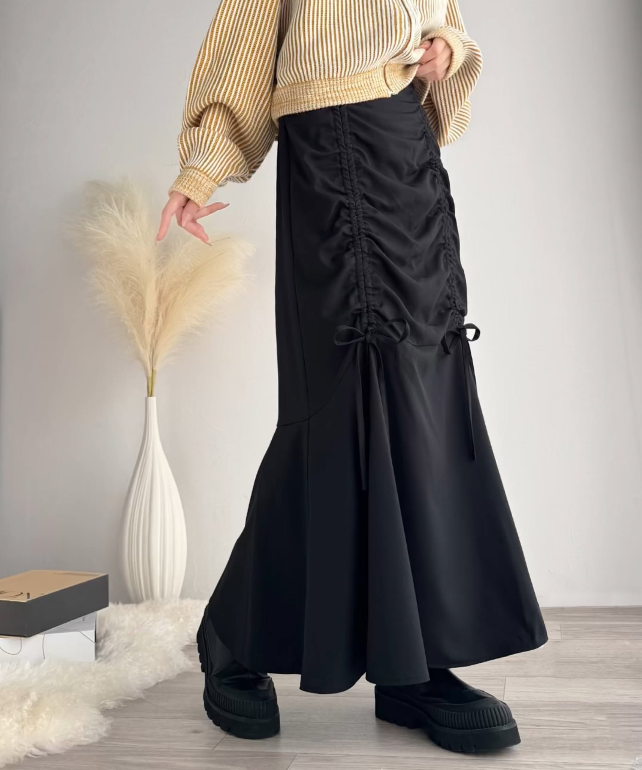 大人可愛い！愛され美ライン。シャーリングリボン使いマーメイド