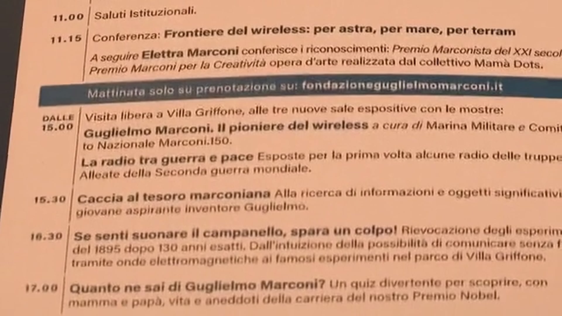 Tornano i ‘Marconi Days’ dall’8 al 18 Maggio, con premio a Cecchettin