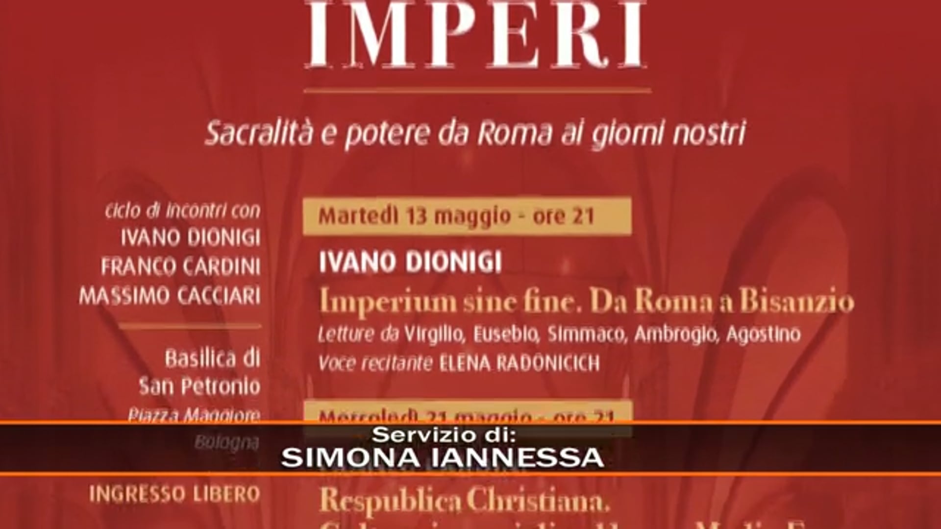 “Imperi”: un ciclo di tre incontri nella Basilica di San Petronio