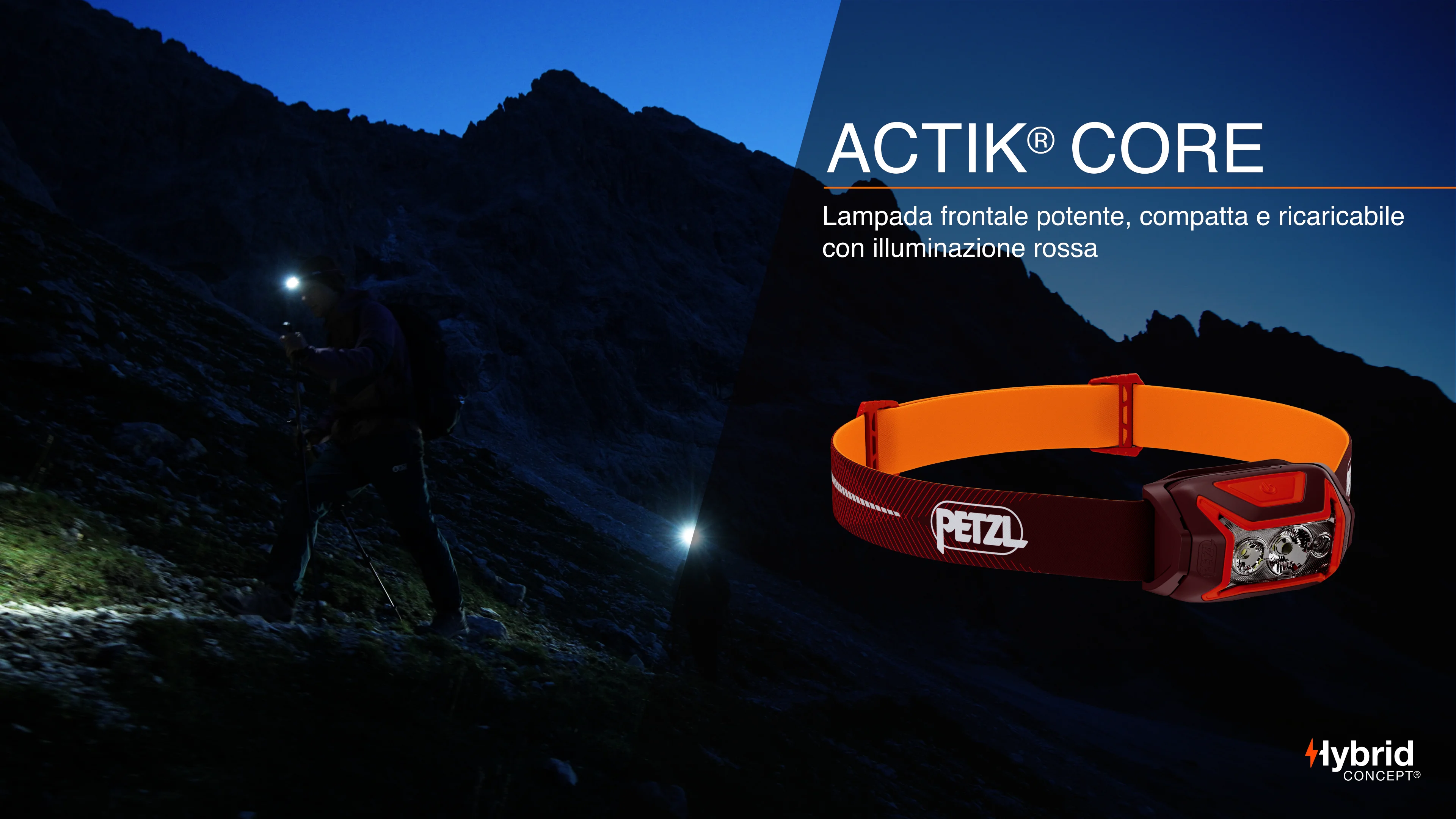 ACTIK® CORE, Lampada frontale potente e ricaricabile, di facile