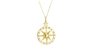 10kt Yellow Gold Compass Pendant