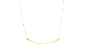 Italian 10kt Yellow Gold Curved Bar Necklace