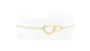 Italian 10kt Yellow Gold Infinity Heart Bracelet