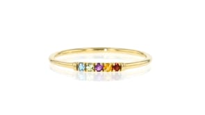 Multi-Gemstone Ring in 10kt Yellow Gold