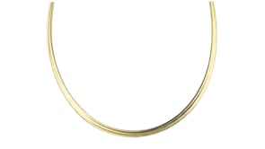 Italian 10kt Yellow Gold Graduated Flat Mesh Necklace