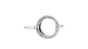 .10 ct. t.w. Diamond Personalized Circle Ring in Sterling Silver