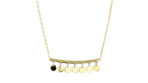 Italian 18kt Gold Vermeil Multi-Disc Bar Necklace