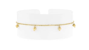 Italian 14kt Yellow Gold Bead Station Bracelet
