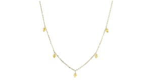 Italian 14kt Yellow Gold Bead Station Necklace