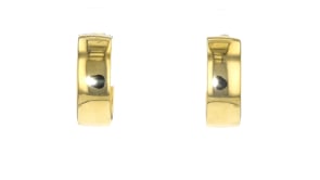 Italian 18kt Gold Over Sterling Oval Hoop Earrings