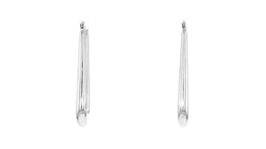 Sterling Silver U-Shaped Hoop Earrings
