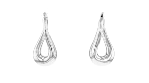 Sterling Silver Twisted Hoop Earrings