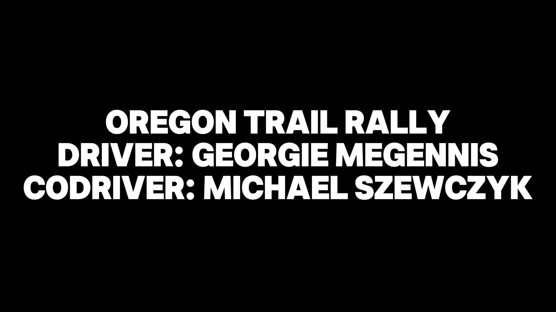 GEORGIE MEGENNIS, OREGON TRAIL RALLY 25